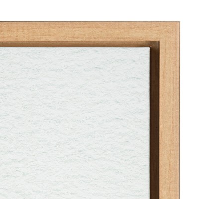Sylvie Succulent 18 Framed Canvas Print in Natural Wood