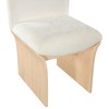 Meridina Furniture,Shaw Cream Chenille Fabric Upholstered Dining Chair - 4 of 4