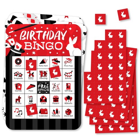 Onleesbaar Terughoudendheid Fietstaxi Big Dot Of Happiness Ta-da, Magic Show - Picture Bingo Cards And Markers -  Magical Birthday Party Bingo Game - Set Of 18 : Target