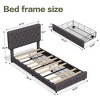 HYLEORY Queen Storage Bed Frame with 4 Drawers & Headboard, Upholstered Platform Bed Frame - 2 of 4