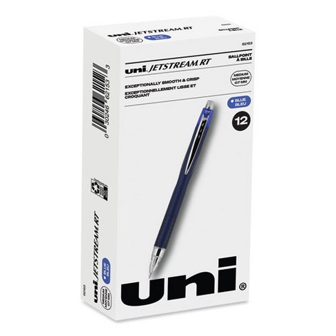 uniball Jetstream Retractable Hybrid Gel Pen, Fine 0.7 mm, Blue Ink, Blue/Silver Barrel - image 1 of 4