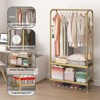 68" Heavy Duty Metal Coat Rack with Rod and Shelf, Freestanding Coat Rack for Home, Bedroom, for Coats, Bags, Shoes, Boots - 2 of 4