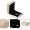 Leather Necklace Pendant Box Necklace Box for Jewelry Gifts, Vintage Pendant Storage Display Case Gift Boxes - 3 of 4