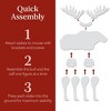 Best Choice Products 2-Piece 58in Moose Family Silhouette Set, Outdoor Christmas Yard Decor w/ Ground Stakes - White - 4 of 4