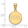 Black Bow Jewelry 14k Yellow Gold Texas Christian Horned Frogs NCAA Medium Pendant - 2 of 3