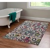 HomeStock Outdoor Washable Grayton Ivory & Charcoal 3' X 5', Machine Woven with Printed Designs, Coastal - 3 of 4