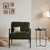 KWPZQEB Accent Chair, Mid-Century Modern Armchair with Cushions and Solid Wood Legs, Reading Chair with High Back for Living Room Bedroom - 4 of 4