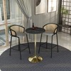 Leisuremod Verve 27" Round Bar Height Dining Table - MDF Wood Top with Brushed Gold Pedestal Base Counter Height Table for Kitchen, Home, and Pub - 3 of 4
