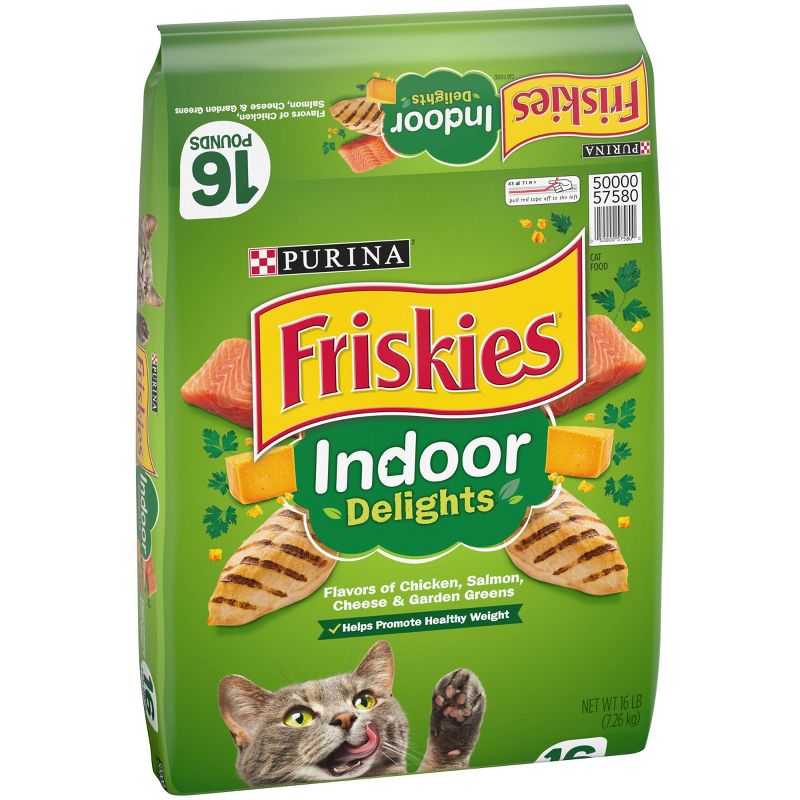 Purina Friskies Indoor Delights with Flavors of Chicken, Salmon, Cheese & Greens Adult Complete & Balanced Dry Cat Food, 3 of 6
