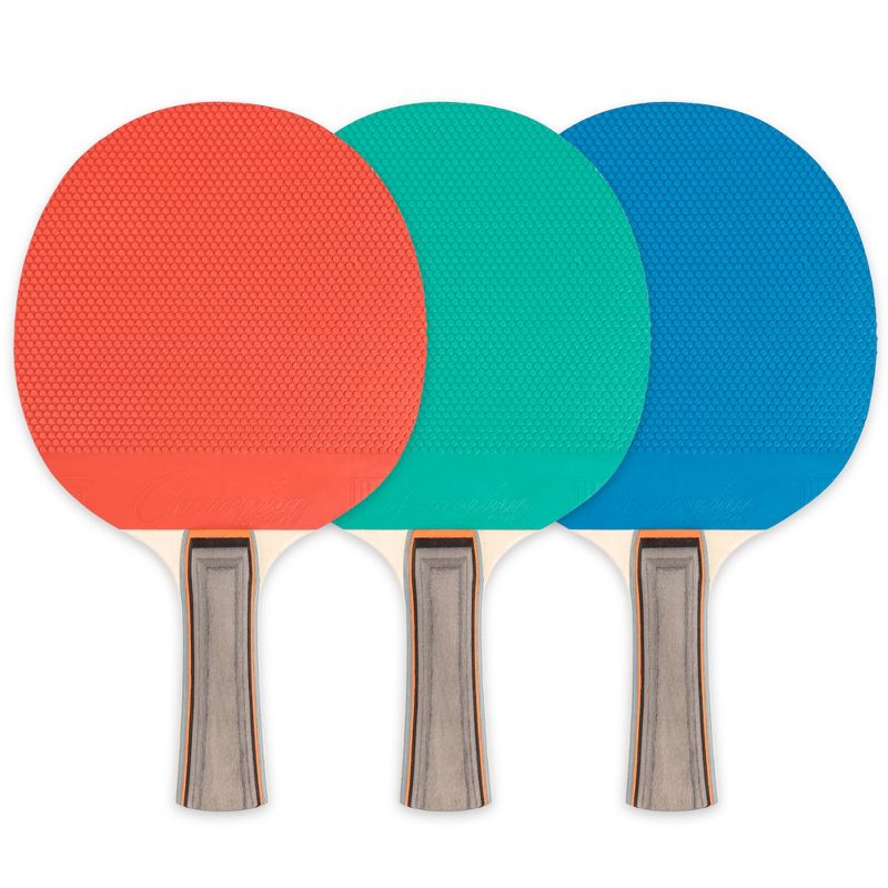 Champion Sports Rubber Face Table Tennis Paddle, 5-Ply, Pack of 6, 2 of 5