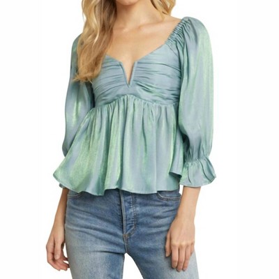 Women's Iridescent Babydoll Top - entro
