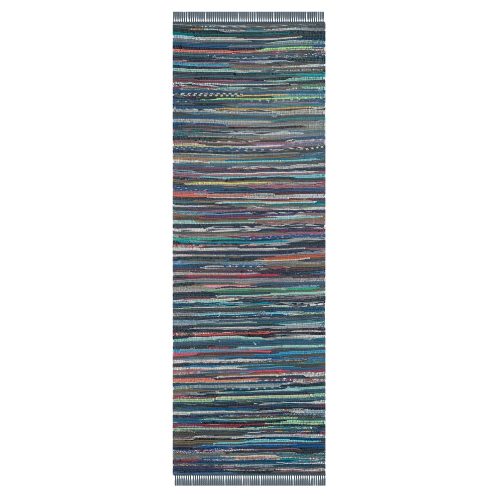 Huddersfield Runner - Ink / Multi (2'3inx7' ) - Safavieh