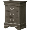 NicBex Nightstand with 3 Drawers,16 inch Bedside Table with Metal Handles and  Wood Frame,Modern Side Table for Bedroom,Living Room - 4 of 4