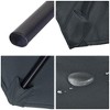 Yescom 14' Double-sided Twin Patio Umbrella Sun Shade UV30+ Water Fade Resistant Crank Outdoor Garden Market - 4 of 4