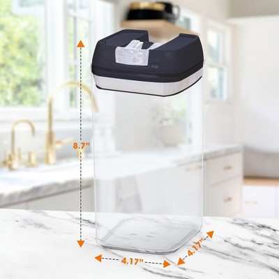 Black BPA-Free Plastic Airtight Food Storage Containers Set