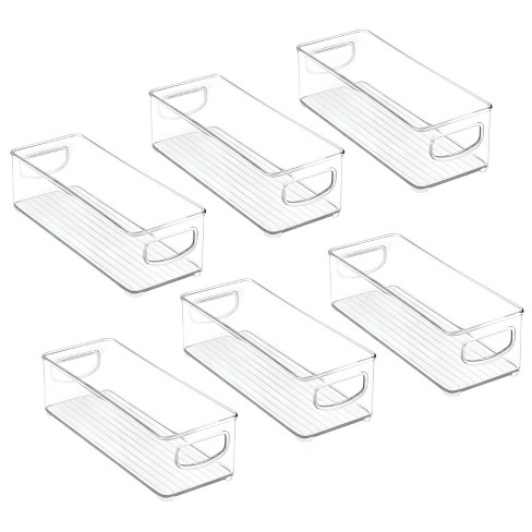 Mdesign Plastic Kitchen Food Storage Bin With Handles, 6 Pack : Target