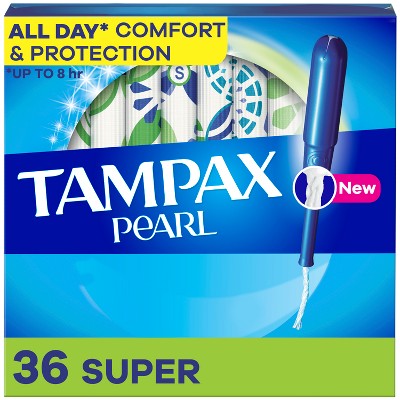 Tampax Pearl Tampons Super Absorbency with LeakGuard Braid - Unscented