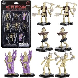 8 Painted Fantasy Skeleton Mini Figures- All Unique Designs- 1" Hex-Sized Compatible with DND Dungeons and Dragons & Pathfinder and All RPG Tabletop - 1 of 4