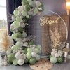 PartyWoo Balloons Sage Green Matte Olive Eucalyptus 12 Inch 50 pcs - 3 of 4