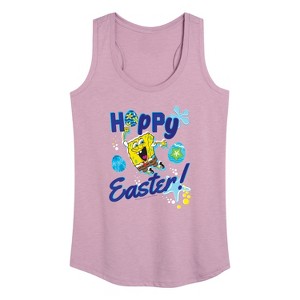 Women's - SpongeBob Squarepants - Hoppy Easter Graphic Racerback Tank - 1 of 4