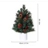 TackView 2Ft Mini Prelit Christmas Tree, Small Tabletop Xmas Tree with Red Berries & Pine Cones, for Small Spaces, No Assembly - 3 of 4