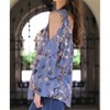 Women's Jaquard Keyhole Cold Shoulder Top - ANGIE - 2 of 3