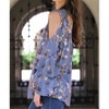 Women's Jaquard Keyhole Cold Shoulder Top - ANGIE - image 2 of 3