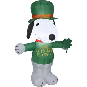 Peanuts Airblown Inflatable St. Patrick's Day Snoopy, 3.5 ft Tall, White - 1 of 4