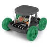 Nature Spring Rolling Garden Seat With Wheels - Black/Green - 4 of 4