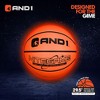 AND1 Nitegame LED Light Up Basketball, Glow in The Dark, Regulation Size 7 (29.5”), Made for Indoor/Outdoor, Sold Deflated, Orange/Black - 2 of 4