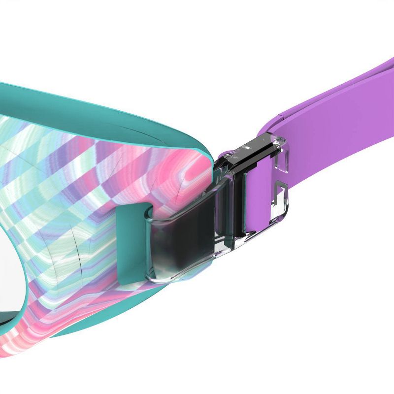 Speedo Junior Glide Print Swim Goggles - Pink/Blue/Purple Checkered, 4 of 5