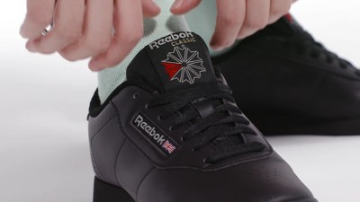 Womens Reebok Princess Leather Black WIDE