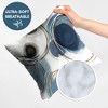 Americanflat 20"x20" Abstract Throw Pillow with Premium Polyester - Blue and White - 3 of 4