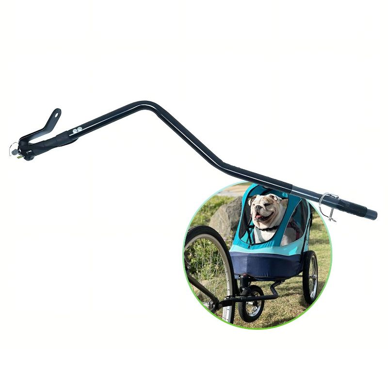 Petique Bike Adapter for All Terrain Pet Jogger, Breeze Pet Jogger, and Trailblazer Pet Jogger, Steel Bike Attachment for Cat & Dog Cart, Black, 1 of 2