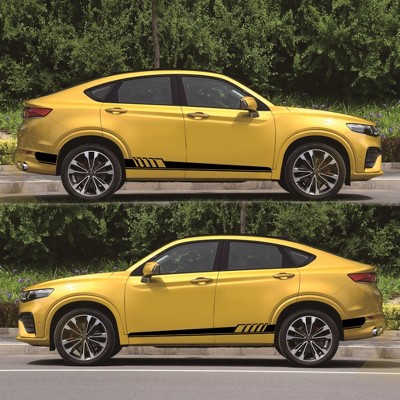 Vinyl stickers for car doors, 2 pieces, striped design, car door decoration, modified stickers, all car decorations
