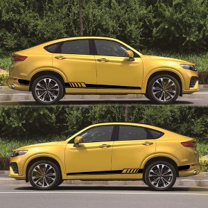 Vinyl stickers for car doors, 2 pieces, striped design, car door decoration, modified stickers, all car decorations - 1 of 4