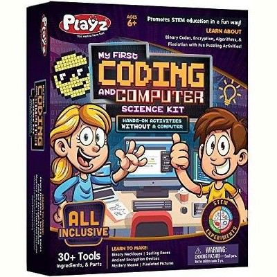 Playz My First Coding & Computer Science Kit for Kids Age 6+ with 30+ Tools & Fun Puzzle Activities