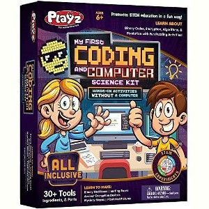 Playz My First Coding & Computer Science Kit for Kids Age 6+ with 30+ Tools & Fun Puzzle Activities - 1 of 4