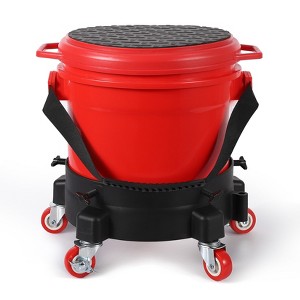 5-Gallon Car Wash Bucket Kit - 300LB Capacity, 360° Rolling Car Wash Buckets Dolly -Professional Detailing Kit for Auto Cleaning - 1 of 4