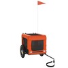 vidaXL Pet Bike Trailer Orange and Black Oxford Fabric&Iron - 2 of 4