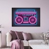 Boombox Neon by Octavian Mielu Unframed Wall Canvas - iCanvas - 3 of 4