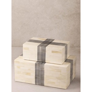 Riviera Decorative Boxes, Set of 2 - 1 of 4