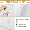 Aoibox No Hook Shower Curtain with Snap in Liner, Polyester Textured Waterproof Washable Hotel Style Bathroom Curtain with Sheer Window - 2 of 4