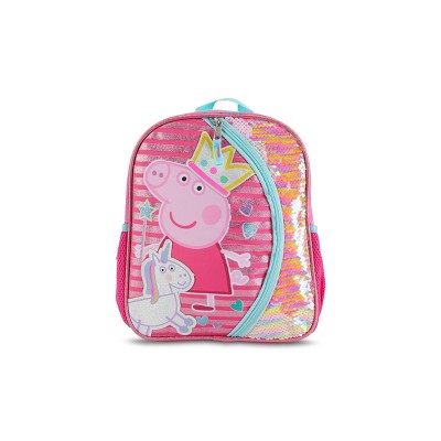 Peppa Pig Girls 5 Piece Backpack and Lunch Bag School Set (One size, Pink/Purple)