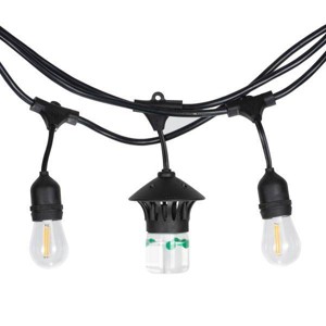 12ct BiteFighter LED Outdoor String Lights Black - TIKI - 1 of 4