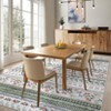 Floral Rug for Living Room Bedroom, 4x6 Washable Rug, Boho Area Rug, Large Non Slip Low Pile Wool Carpet for Dining Room, Kids Room - 2 of 4