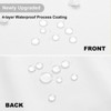 Waterproof Modern Shower Curtain with Hooks, 72"W x 72"L (Pack of 1) - 4 of 4