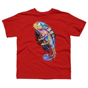 Boy's Design By Humans chameleon By alnavasord T-Shirt - 1 of 3