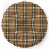 Little Arrow Design Co fall plaid brown olive Round Floor Pillow - Deny Desings - 2 of 4