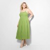 Women's Dropped Basque Waist Midi A-Line Dress - Wild Fable™ Green - 2 of 3